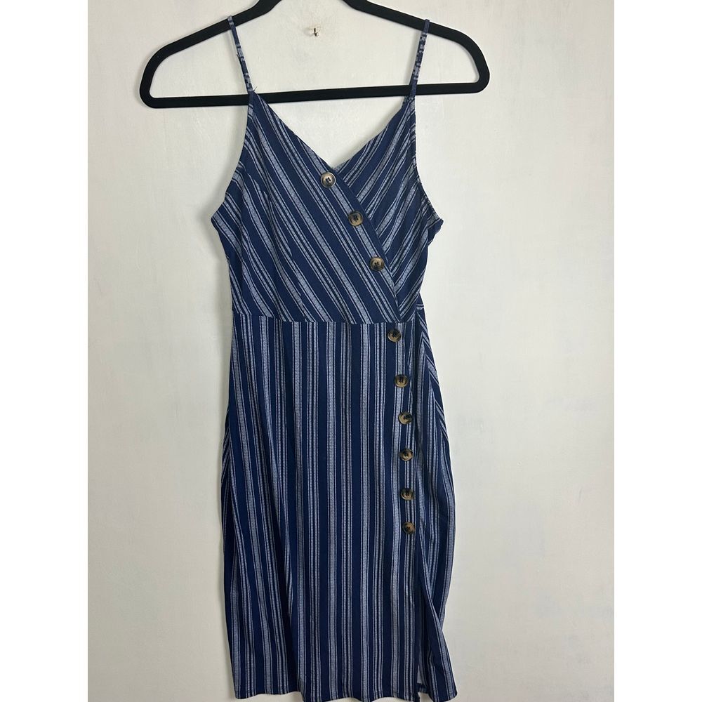 Derek Heart Wrap Striped Dress Women's Small‎